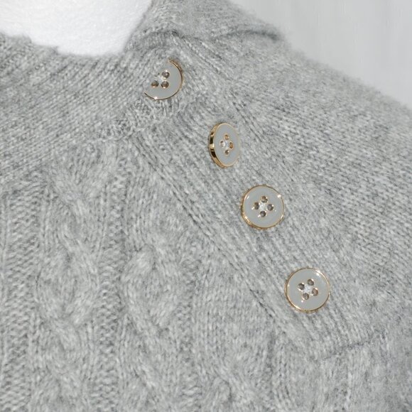 Croft & Barrow Womens Large Soft Chunky Knit Sweater Button Accent Long Sleeve - Picture 2 of 5